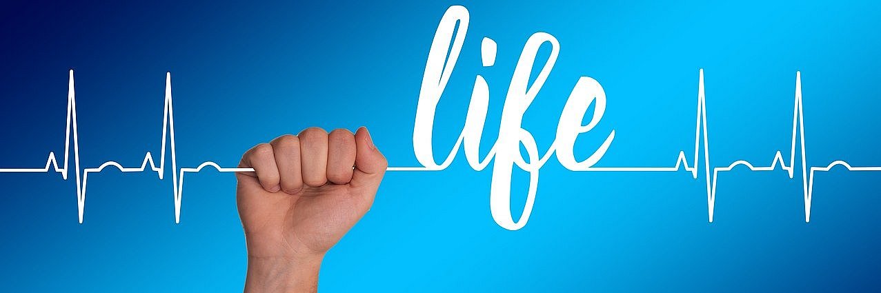 Hand mit Lebenslinie